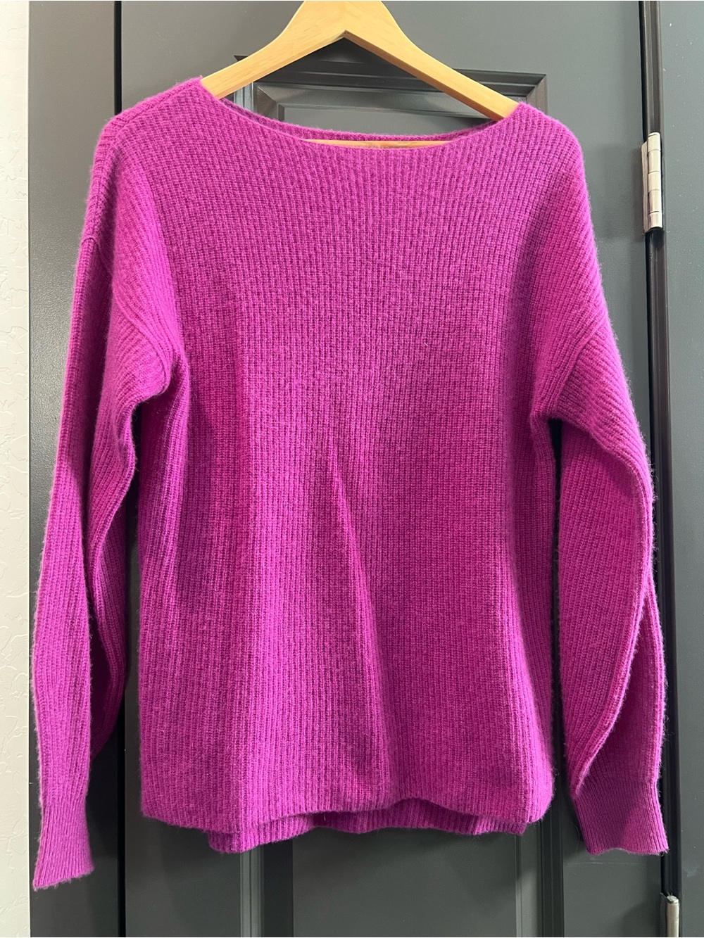 Sundance 100% Cashmere Ribbed Knit Boatneck Pullover Sweater